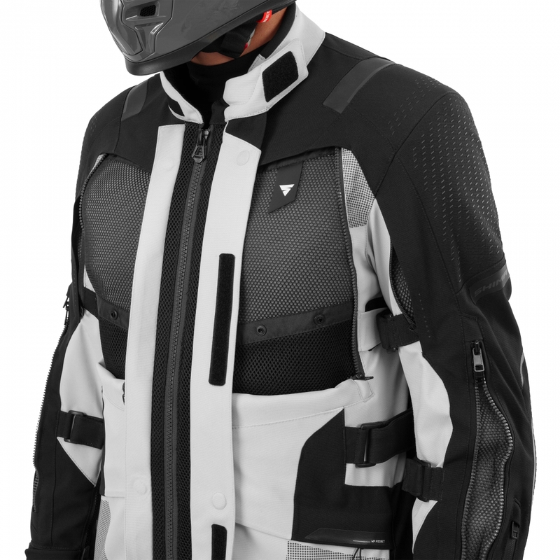 Chaqueta de moto Shima Hero 3.0 gris-amarillo flúor
