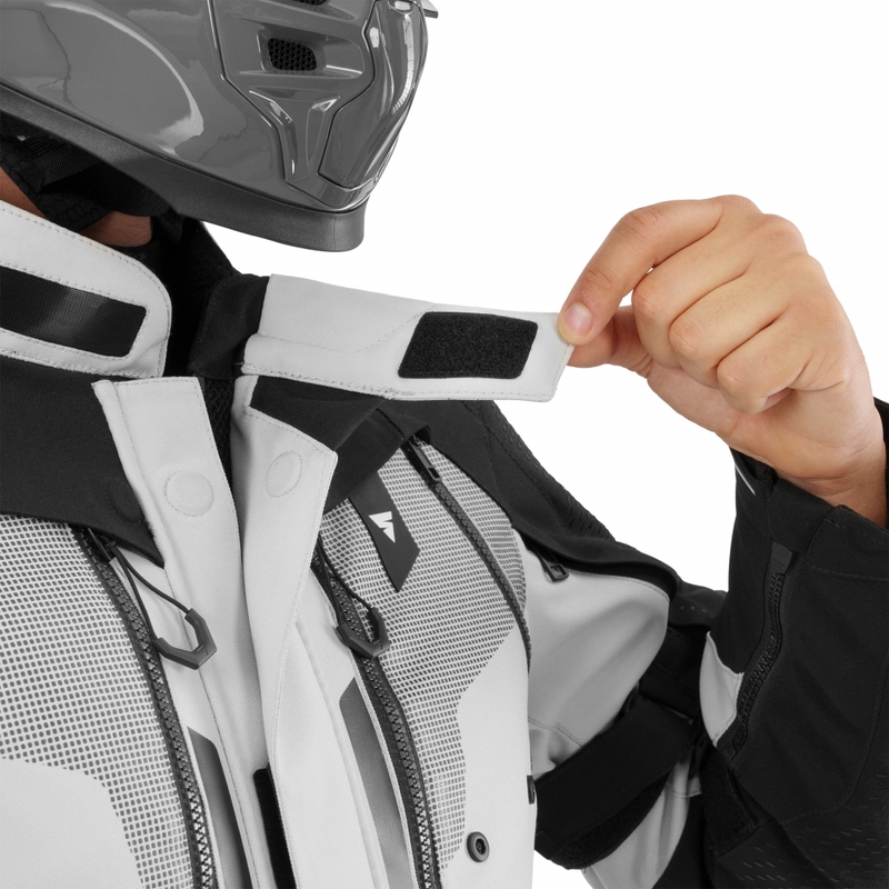 Chaqueta de moto Shima Hero 3.0 gris-amarillo flúor