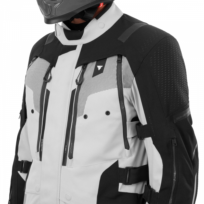 Chaqueta de moto Shima Hero 3.0 gris-amarillo flúor