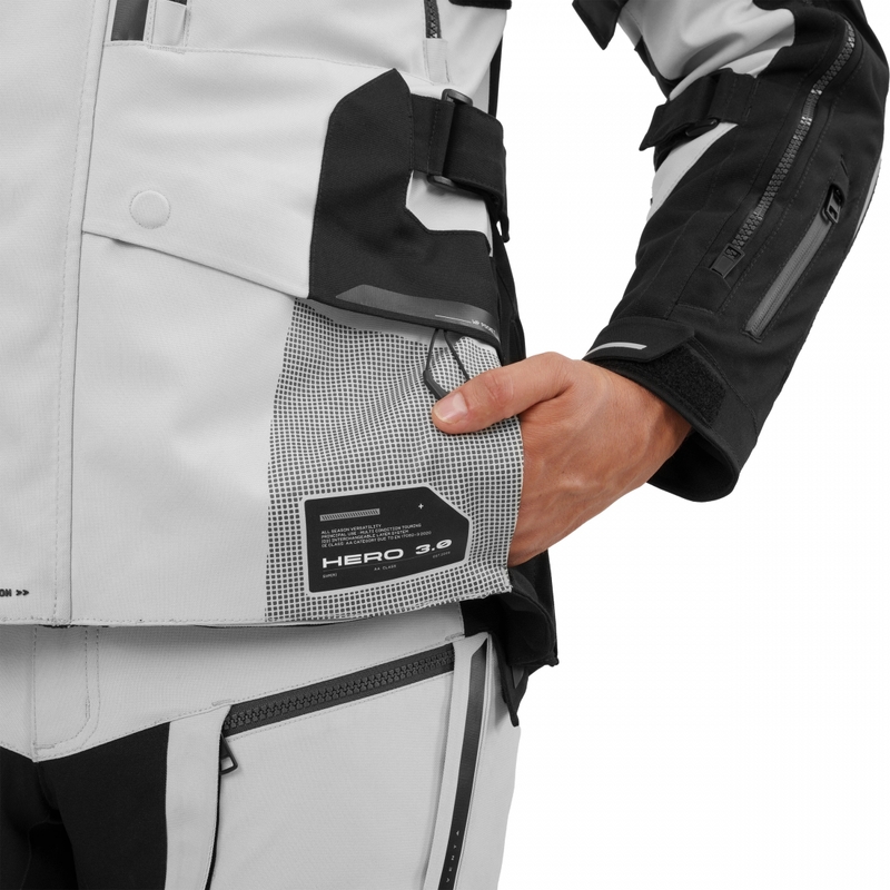 Chaqueta de moto Shima Hero 3.0 gris-amarillo flúor