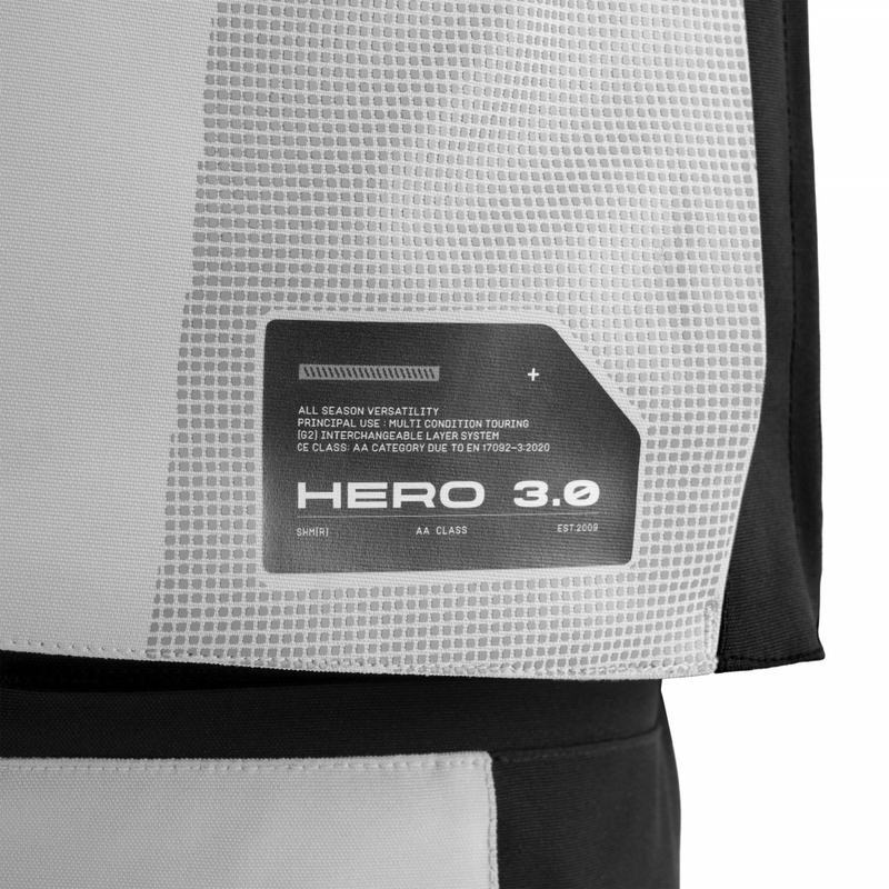Chaqueta de moto Shima Hero 3.0 gris-amarillo flúor
