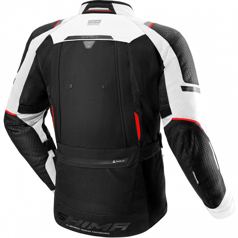 Chaqueta de moto Shima Hero 3.0 gris-roja