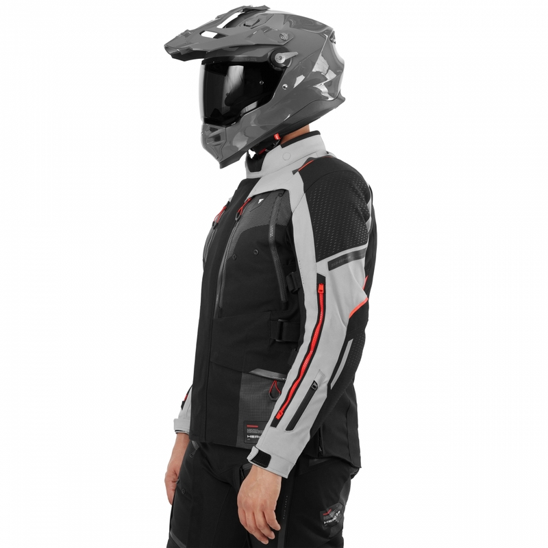 Chaqueta de moto Shima Hero 3.0 gris-roja