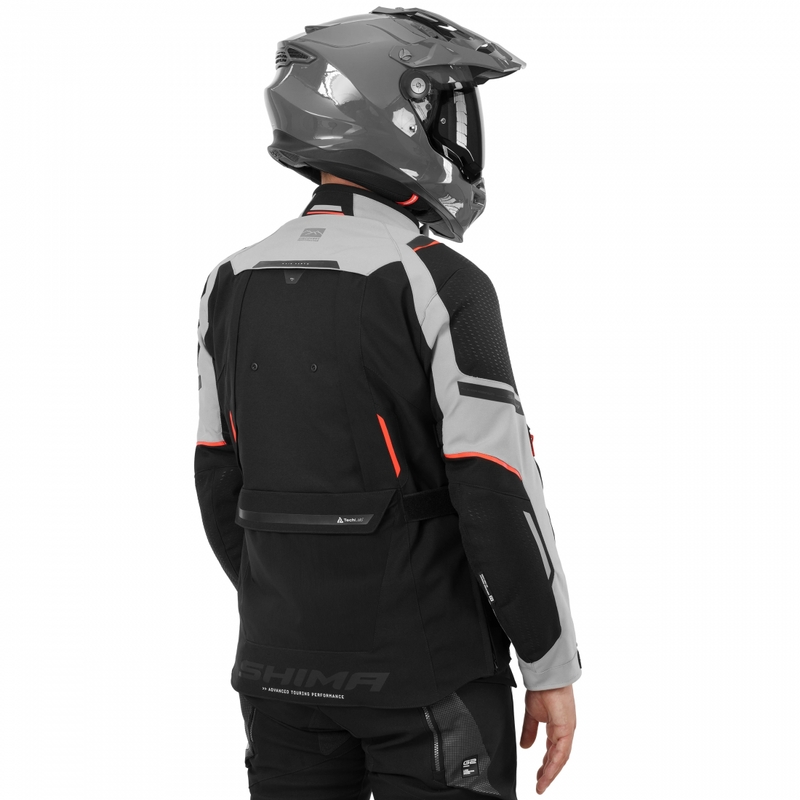 Chaqueta de moto Shima Hero 3.0 gris-roja
