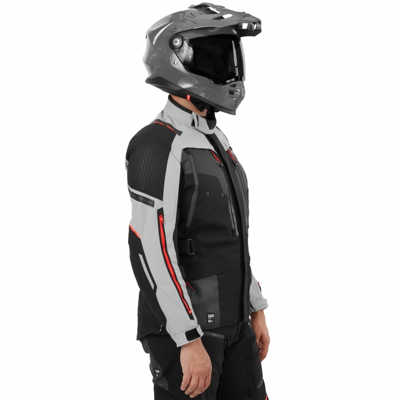 Chaqueta de moto Shima Hero 3.0 gris-roja