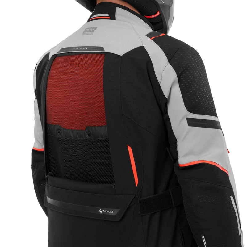 Chaqueta de moto Shima Hero 3.0 gris-roja