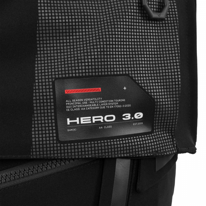 Chaqueta de moto Shima Hero 3.0 gris-roja