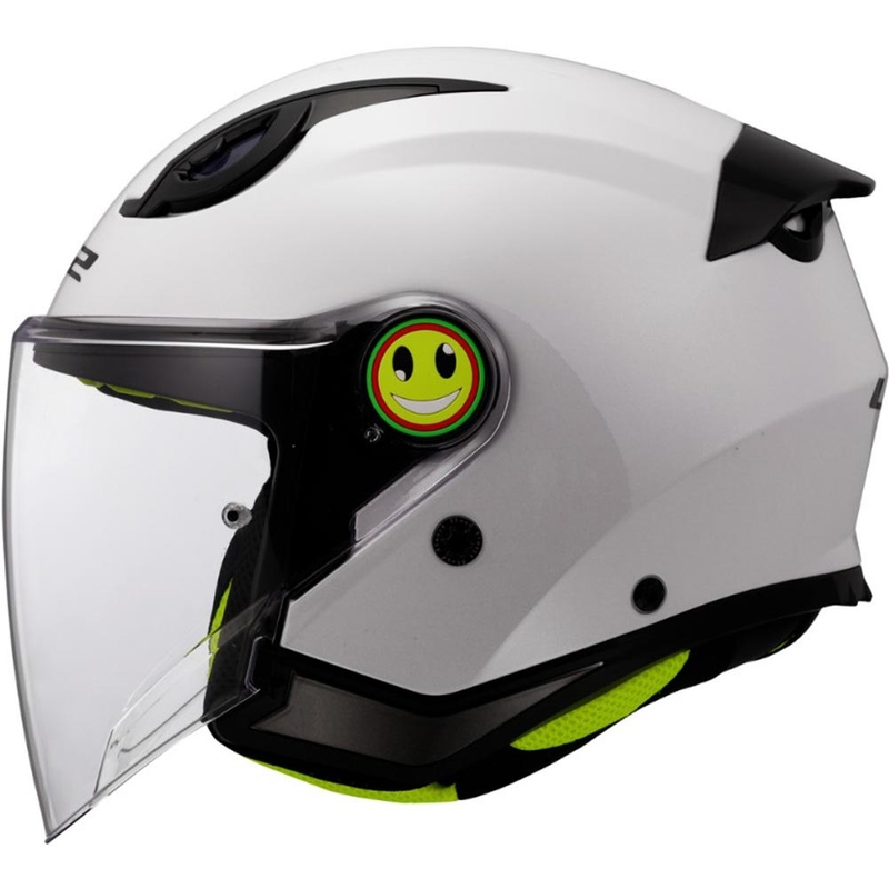 Casco de moto abierto para niños LS2 OF622 Funny II Blanco sólido