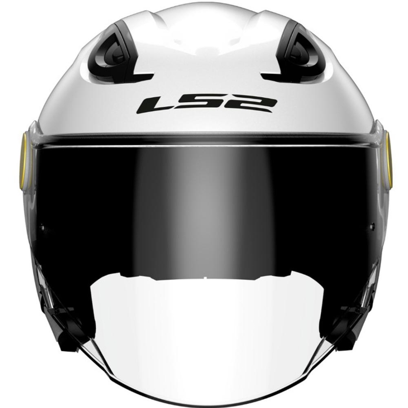 Casco de moto abierto para niños LS2 OF622 Funny II Blanco sólido