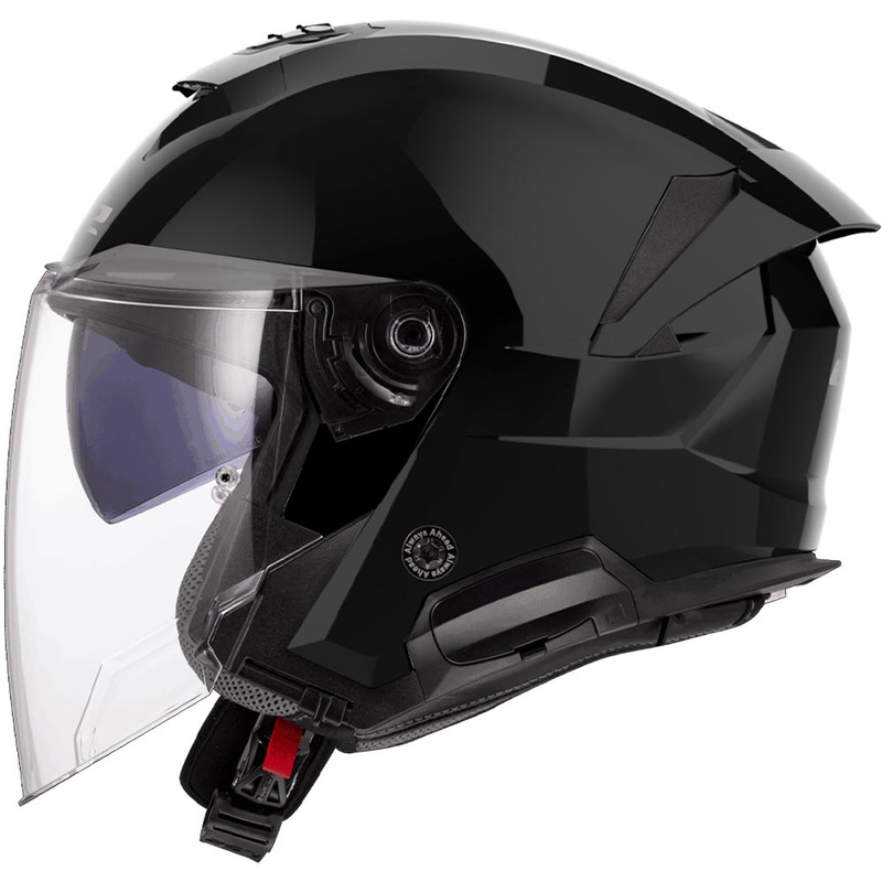 Casco de moto abierto LS2 OF618 Verso II Negro brillante sólido