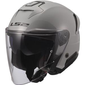 Casco de moto abierto LS2 OF618 Verso II Solid nardo gris
