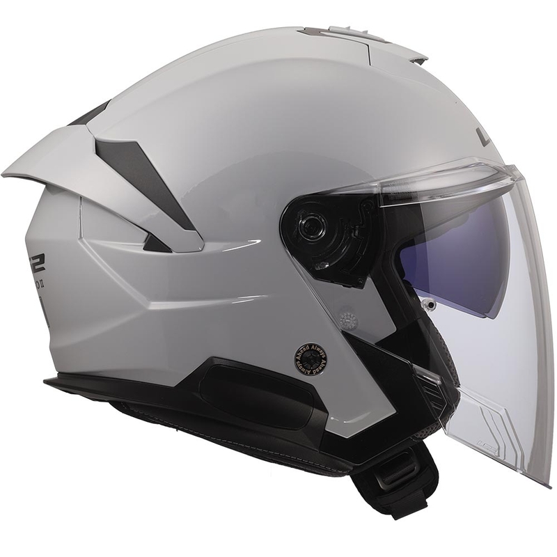 Casco de moto abierto LS2 OF618 Verso II Solid nardo gris