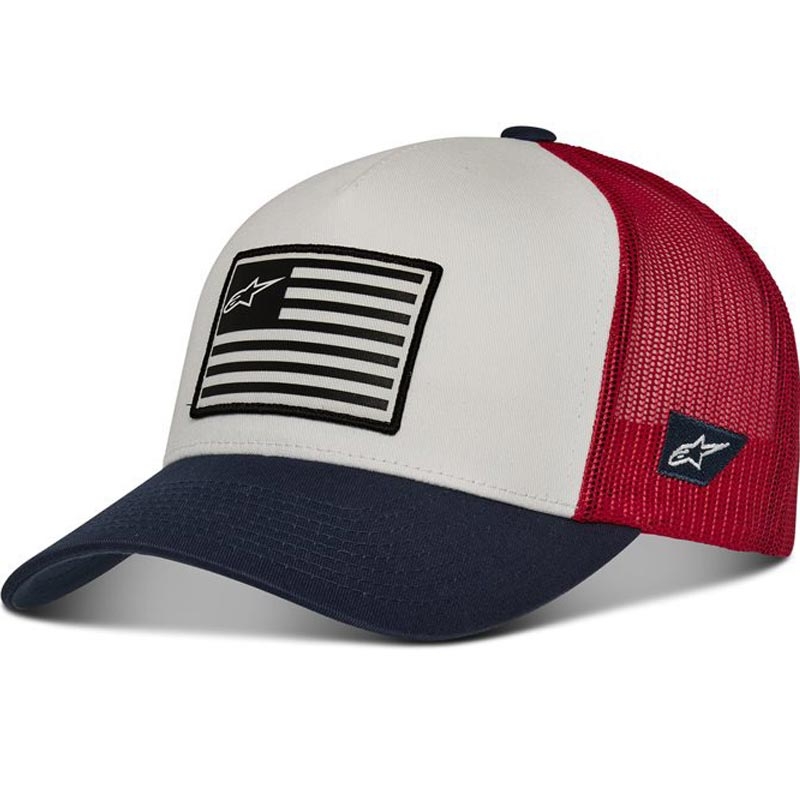 Gorra Alpinestars Flag Snap azul-rojo-blanco