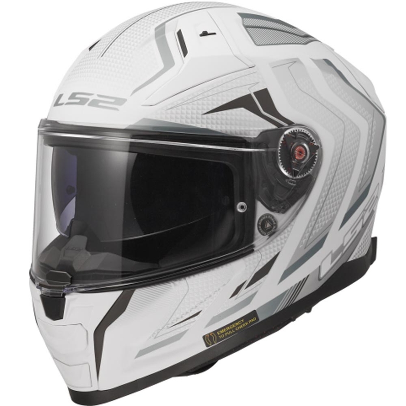 Casco integral de moto LS2 FF811 Vector II Alizer blanco mate