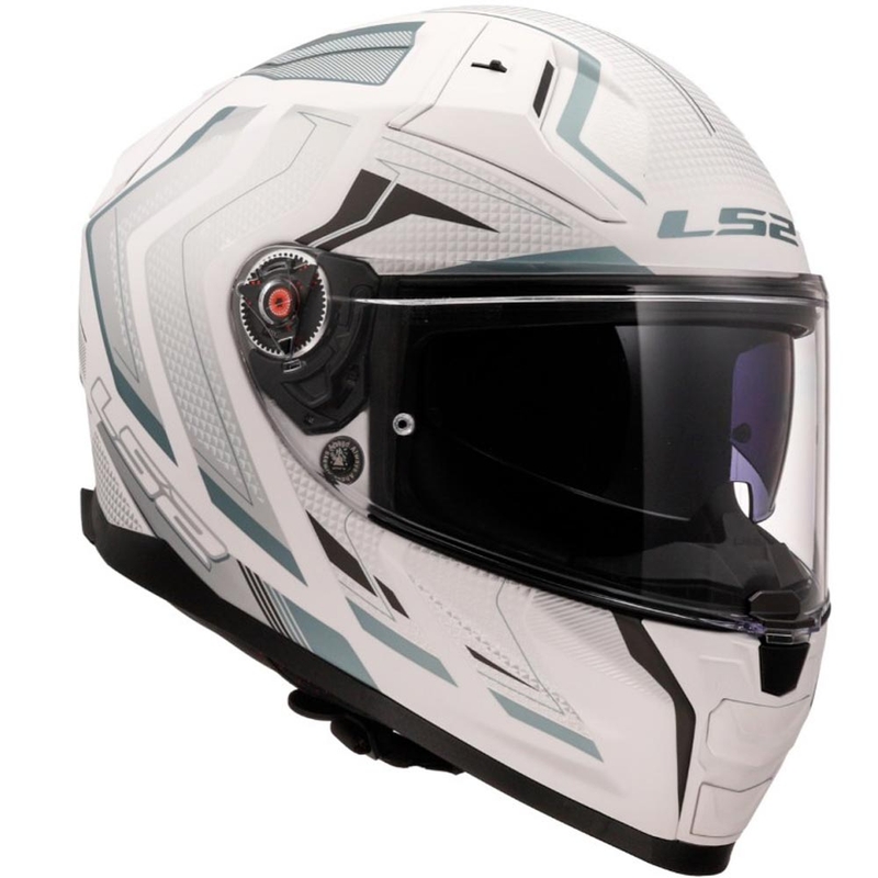 Casco integral de moto LS2 FF811 Vector II Alizer blanco mate