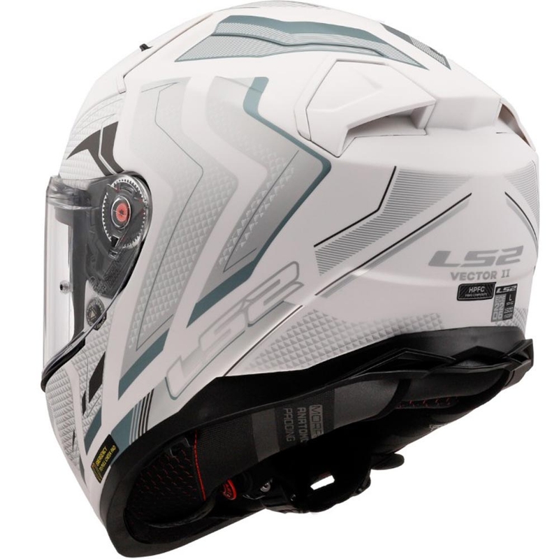Casco integral de moto LS2 FF811 Vector II Alizer blanco mate