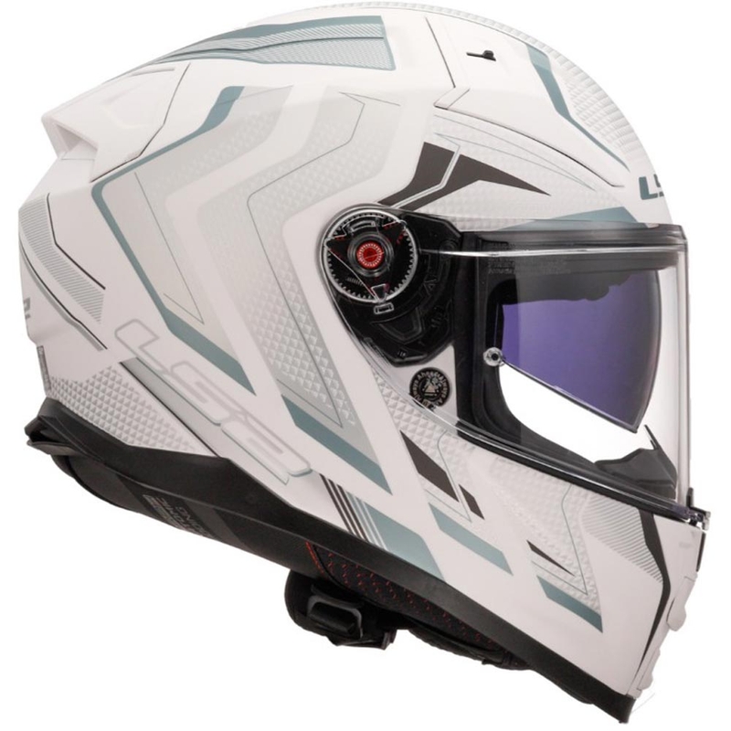 Casco integral de moto LS2 FF811 Vector II Alizer blanco mate