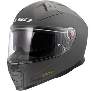 Casco integral de motocicleta LS2 FF811 Vector II, color gris hormigón sólido.