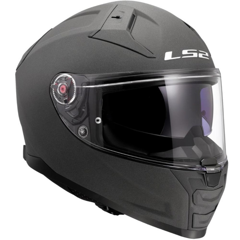 Casco integral de motocicleta LS2 FF811 Vector II, color gris hormigón sólido.