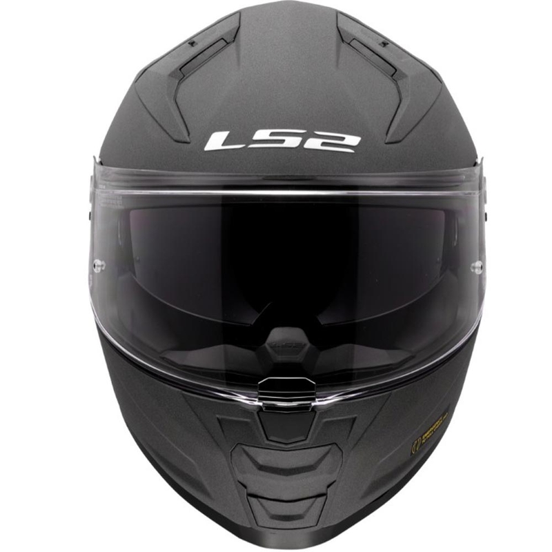 Casco integral de motocicleta LS2 FF811 Vector II, color gris hormigón sólido.