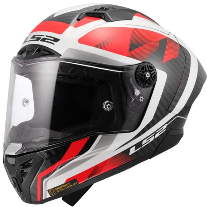 Casco integral de moto LS2 FF805 Thunder C GP Aero Raute blanco-rojo
