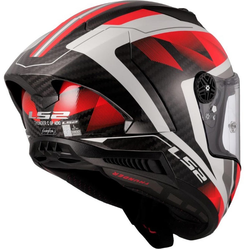Casco integral de moto LS2 FF805 Thunder C GP Aero Raute blanco-rojo