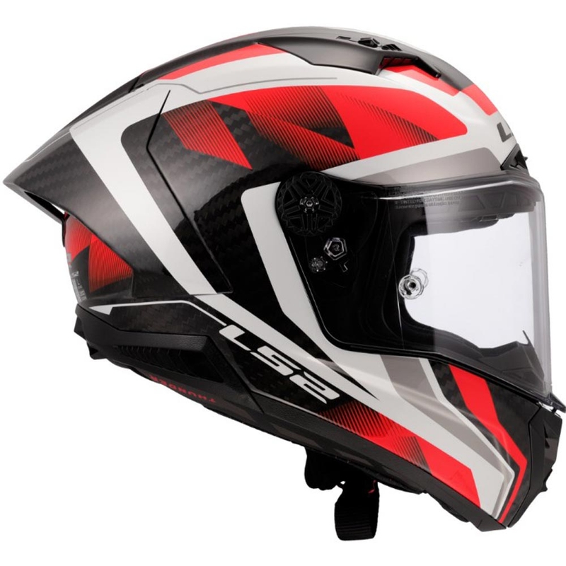 Casco integral de moto LS2 FF805 Thunder C GP Aero Raute blanco-rojo