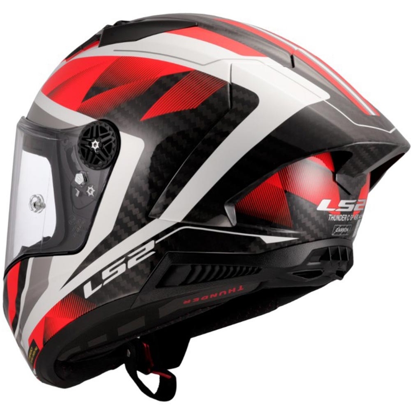 Casco integral de moto LS2 FF805 Thunder C GP Aero Raute blanco-rojo