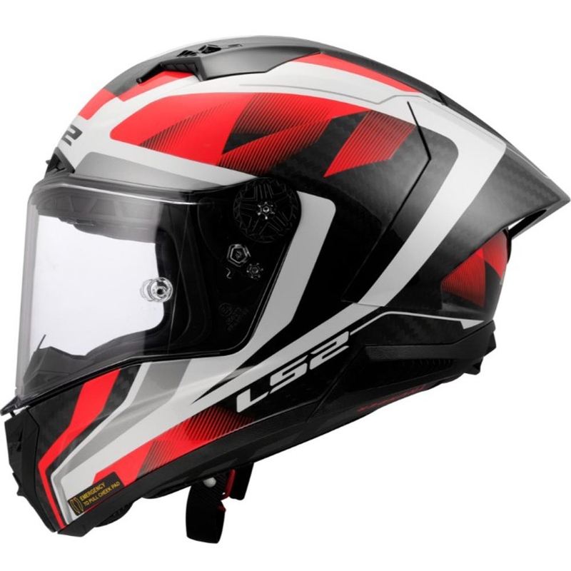 Casco integral de moto LS2 FF805 Thunder C GP Aero Raute blanco-rojo