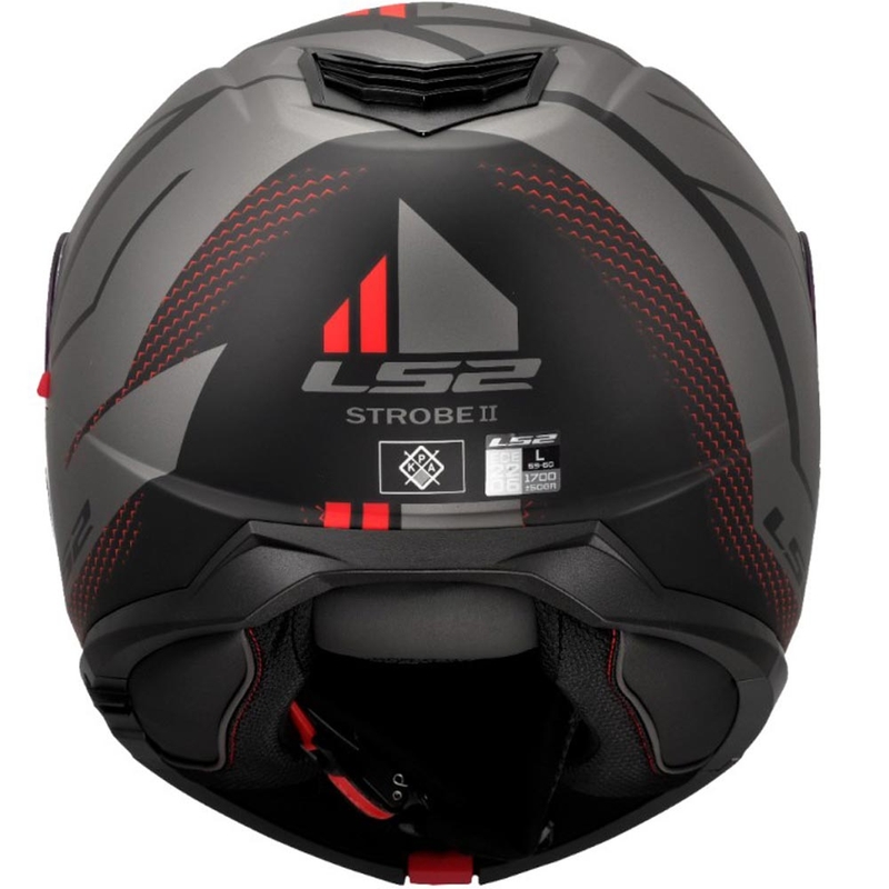 Casco de motocicleta abatible LS2 FF908 Strobe II Code negro-gris