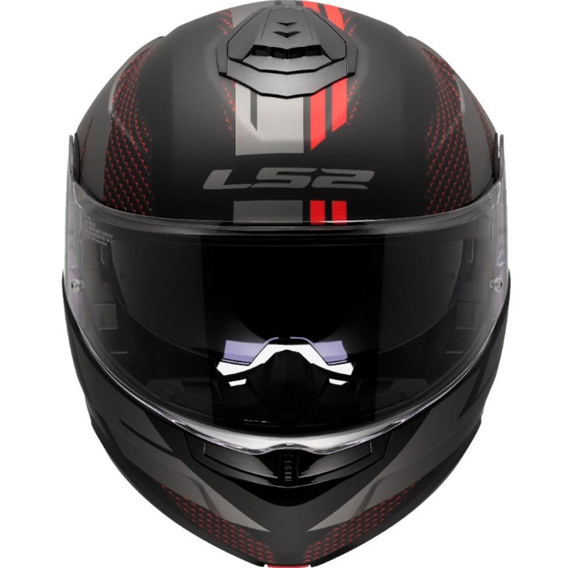 Casco de motocicleta abatible LS2 FF908 Strobe II Code negro-gris