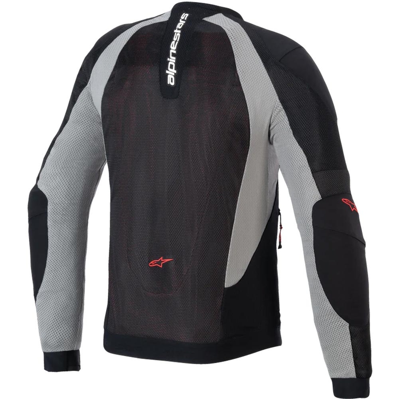 Chaqueta de moto Alpinestars TROOP-AIR PRO negra-gris claro-roja