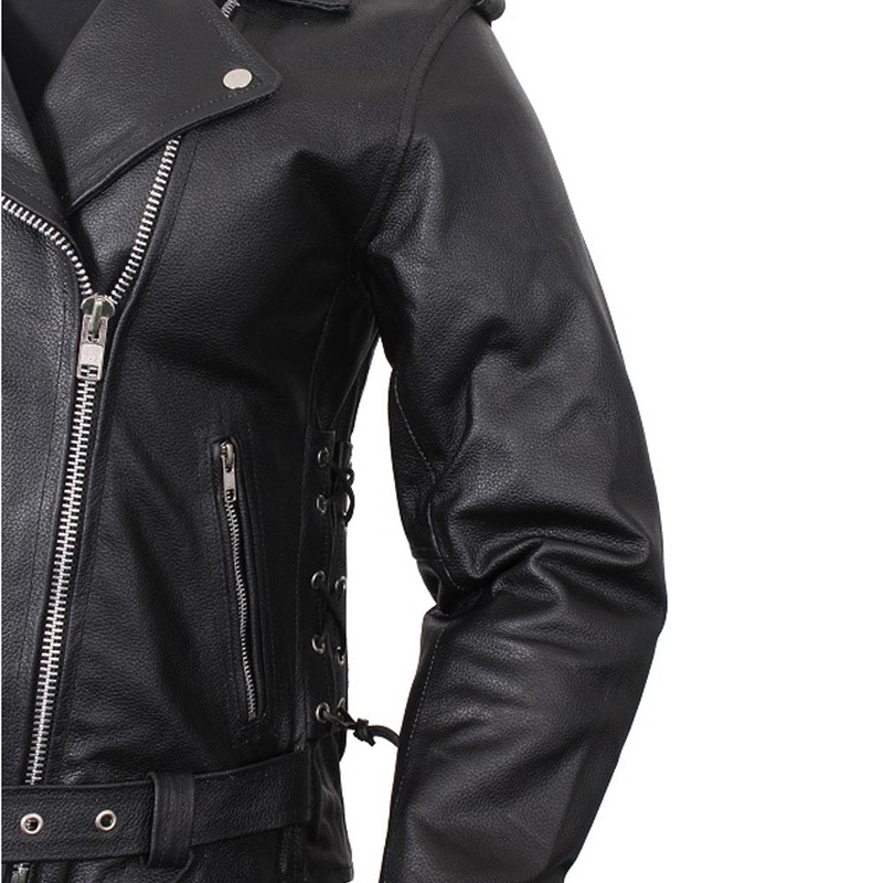 Bolso bandolera de cuero para mujer RSA Chopper negro
