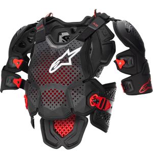 Protector corporal Alpinestars A-10 2 negro-antracita-rojo