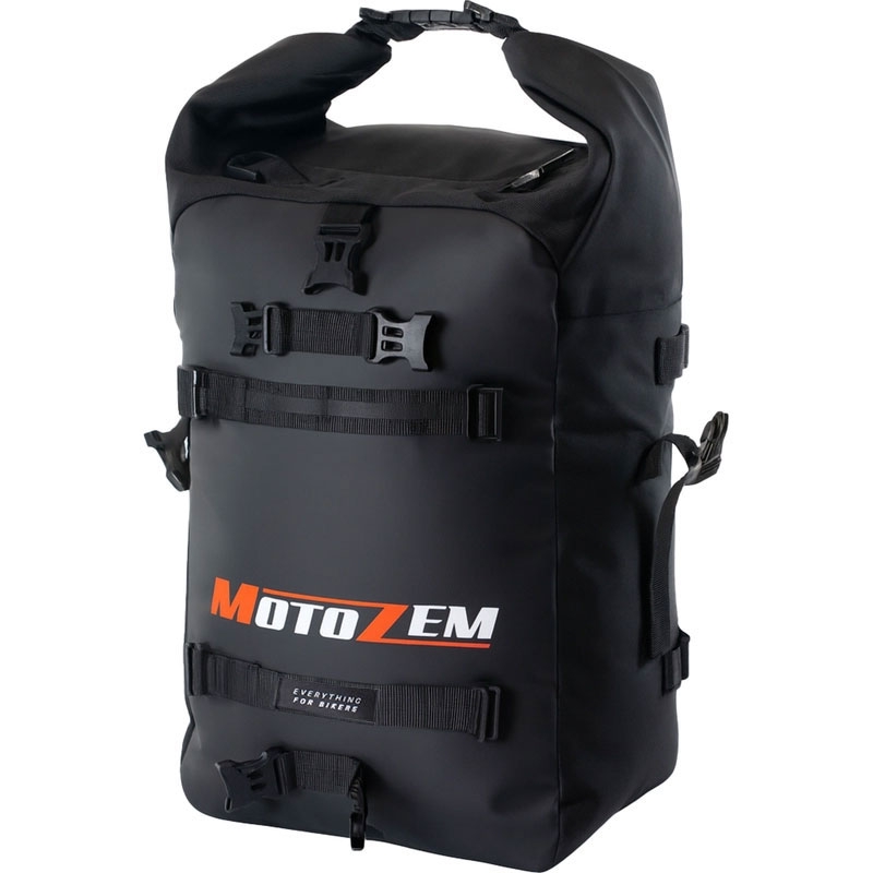 Bolsa impermeable para motocicleta MotoZem DryBag negra 27,5 l