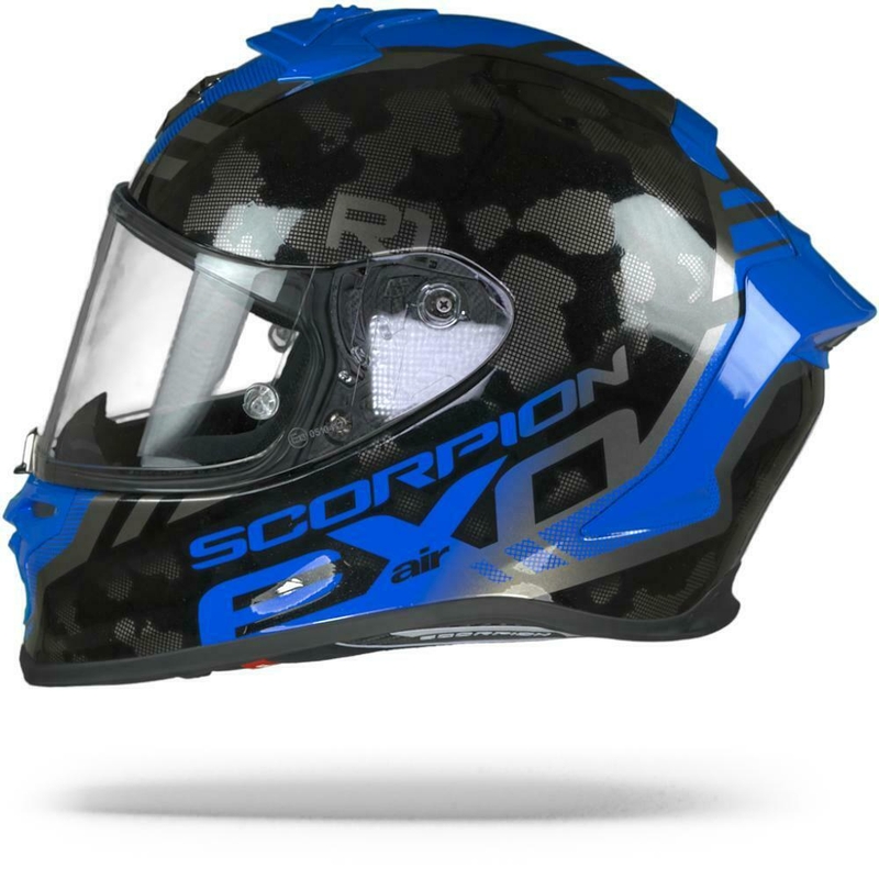 Integrální přilba Scorpion EXO-R1 Air Ogi stříbrno-modrá