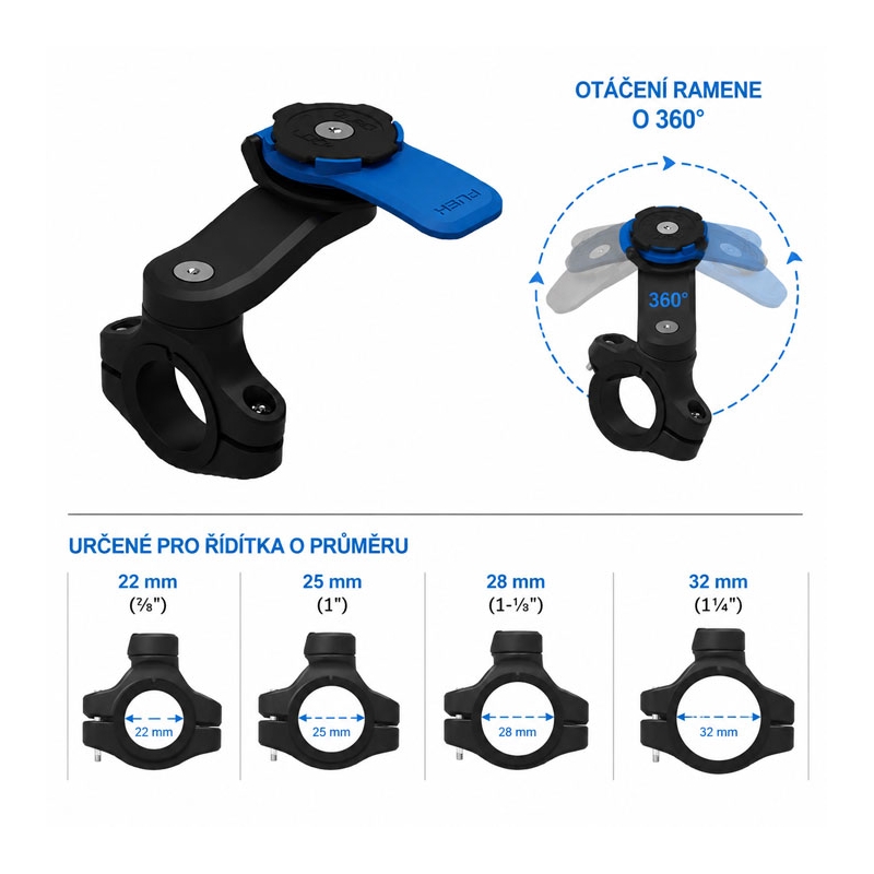 Soporte para manillar de motocicleta Quad Lock® (V2)