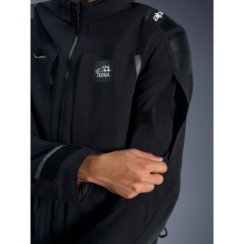 Chaqueta de moto Alpinestars Andes PRO Drystar XF negra-gris oscuro