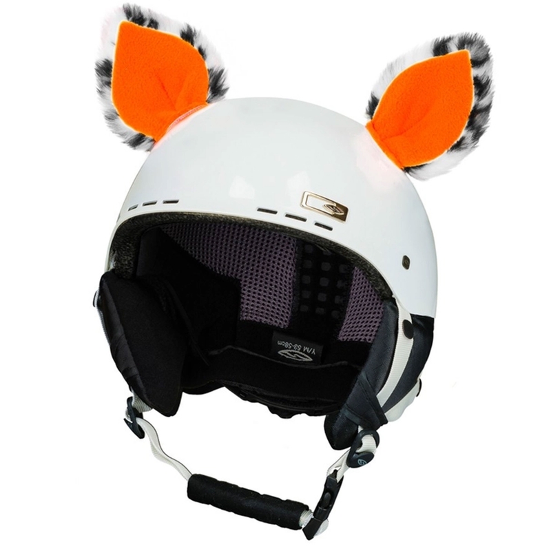 Orejas de casco Cat naranja neón
