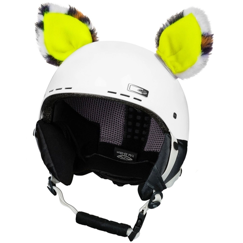 Orejas de casco Cat amarillo neón