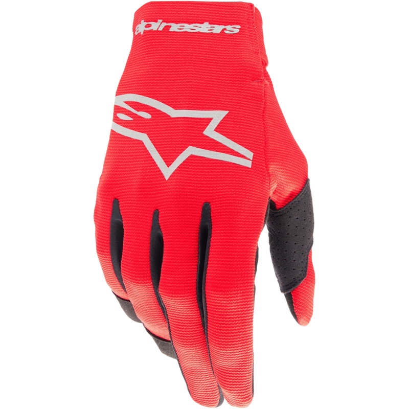 Guantes de motocross Alpinestars Radar rojo-plateado