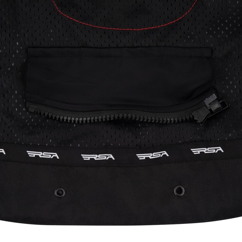 Chaqueta de moto RSA Wasp para mujer, color blanco, negro y rosa.