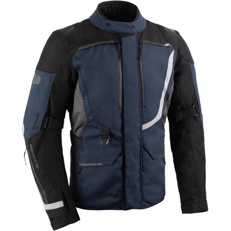 Chaqueta de moto Oxford Montreal 5.0 azul-negro-gris