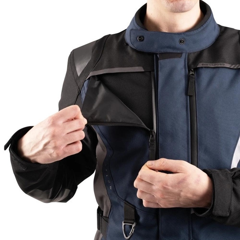 Chaqueta de moto Oxford Montreal 5.0 azul-negro-gris