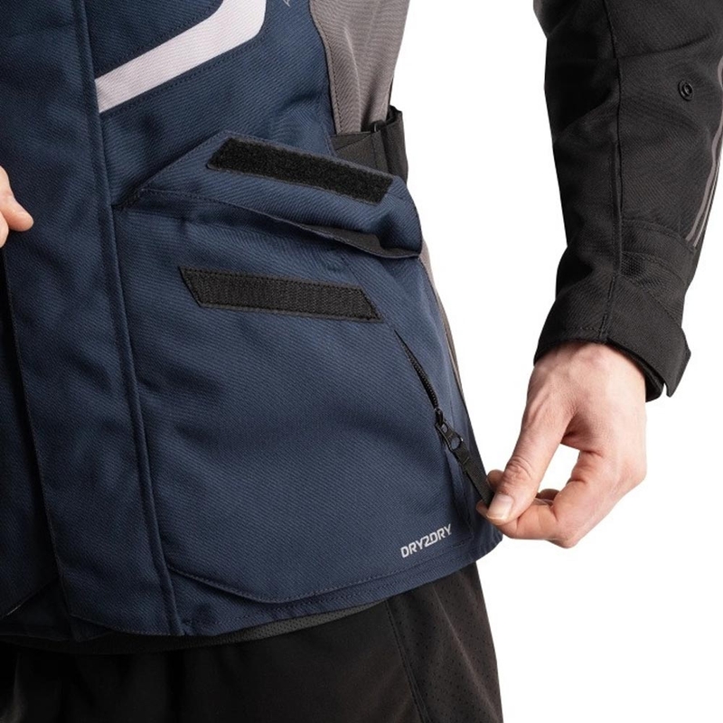Chaqueta de moto Oxford Montreal 5.0 azul-negro-gris