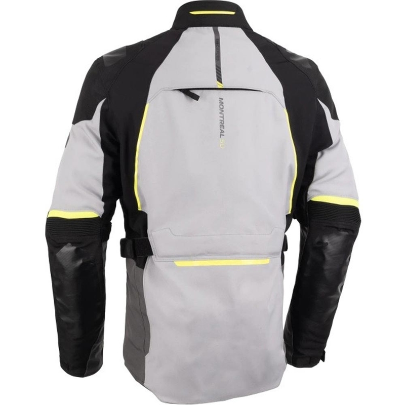 Chaqueta de moto Oxford Montreal 5.0 gris-negro-amarillo
