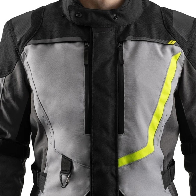 Chaqueta de moto Oxford Montreal 5.0 gris-negro-amarillo