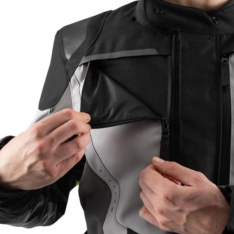 Chaqueta de moto Oxford Montreal 5.0 gris-negro-amarillo