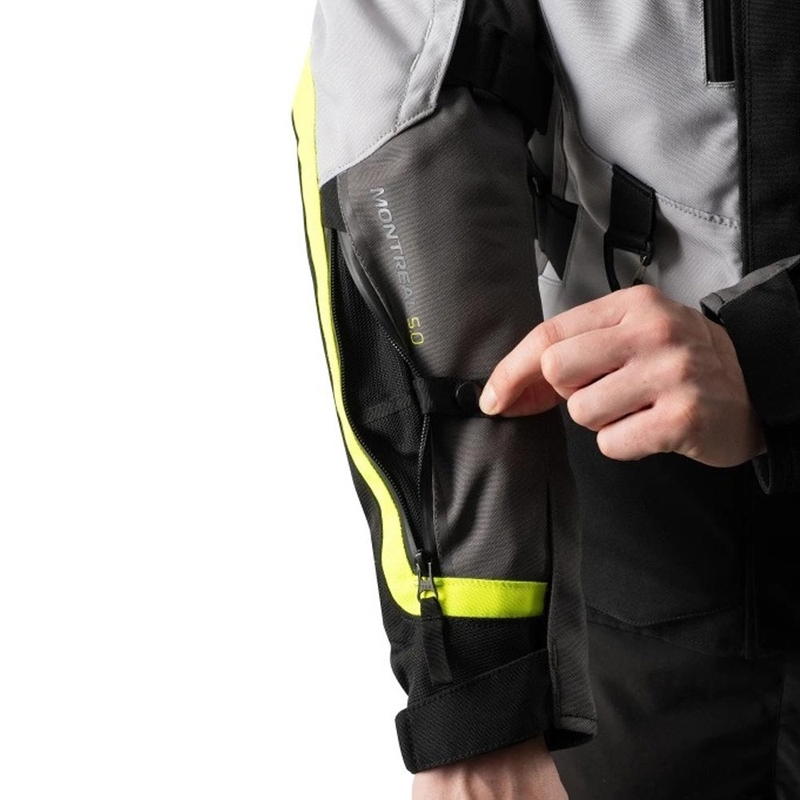 Chaqueta de moto Oxford Montreal 5.0 gris-negro-amarillo