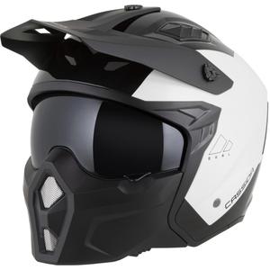 Casco modular de motocicleta Cassida Cross Country Dual blanco-negro